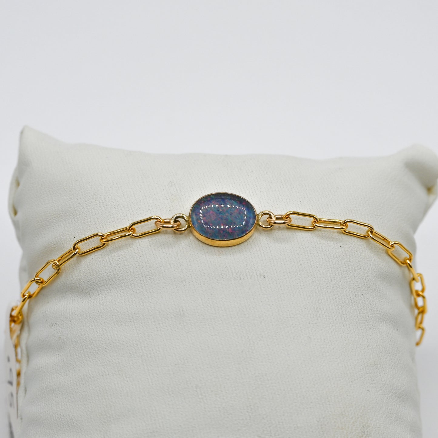 Gold fill 8x10 Australian opal bracelet