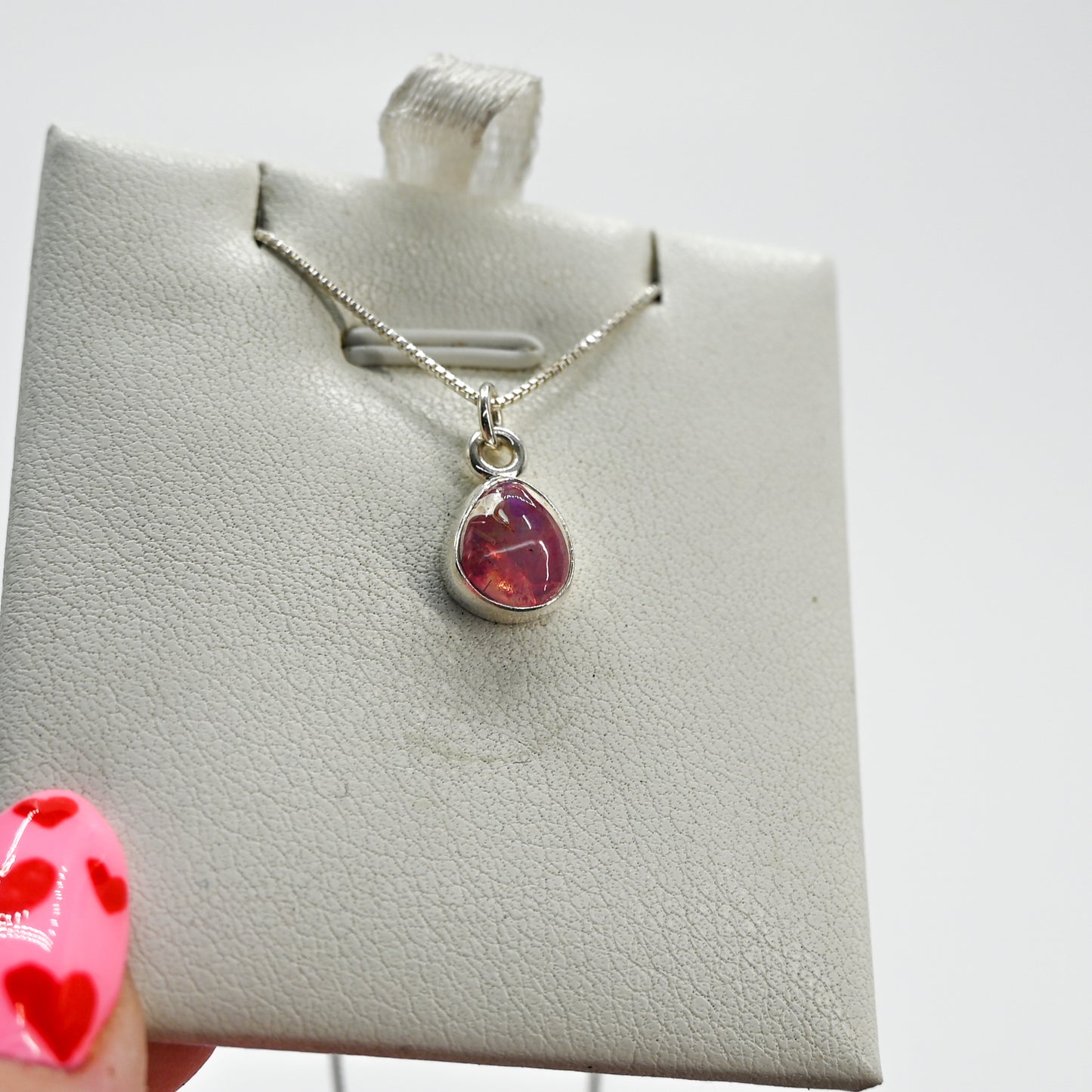 Mexican fire opal necklace
