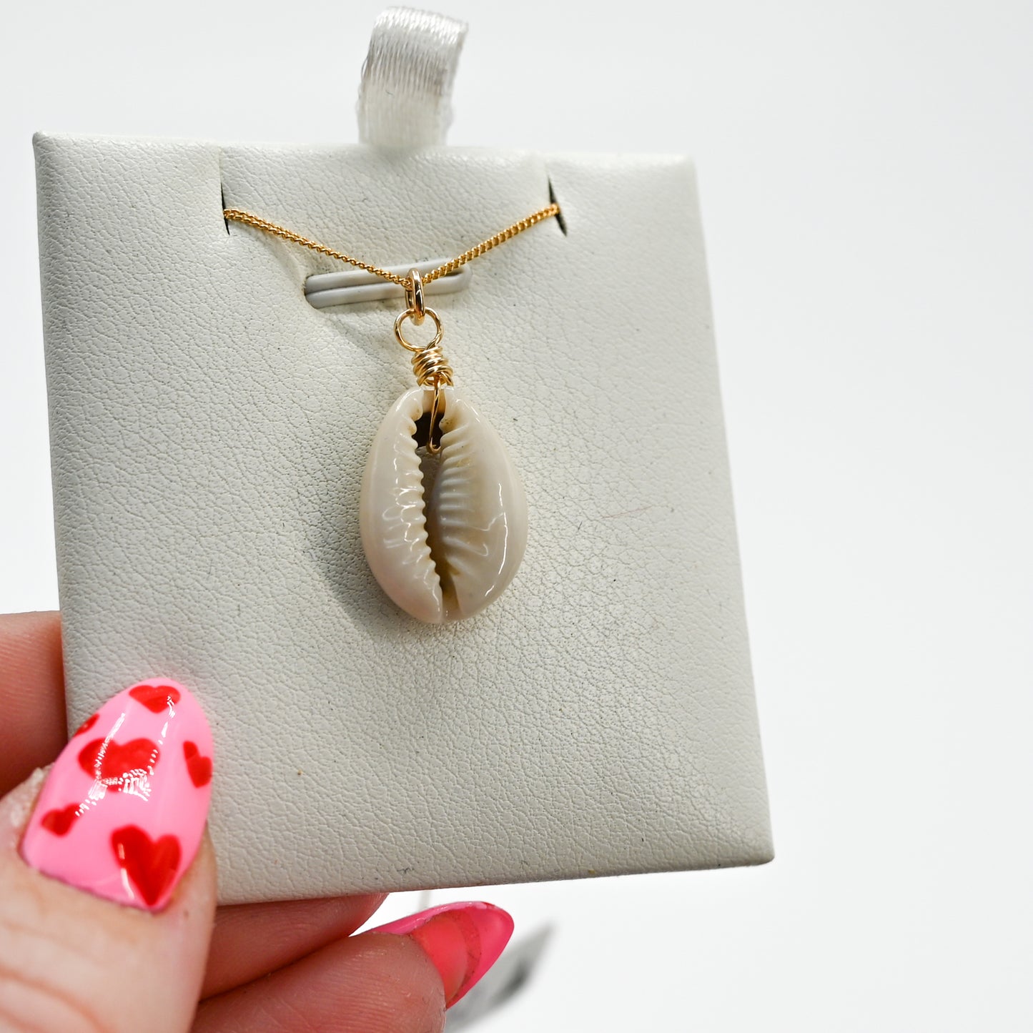 Gold fill cowrie necklace