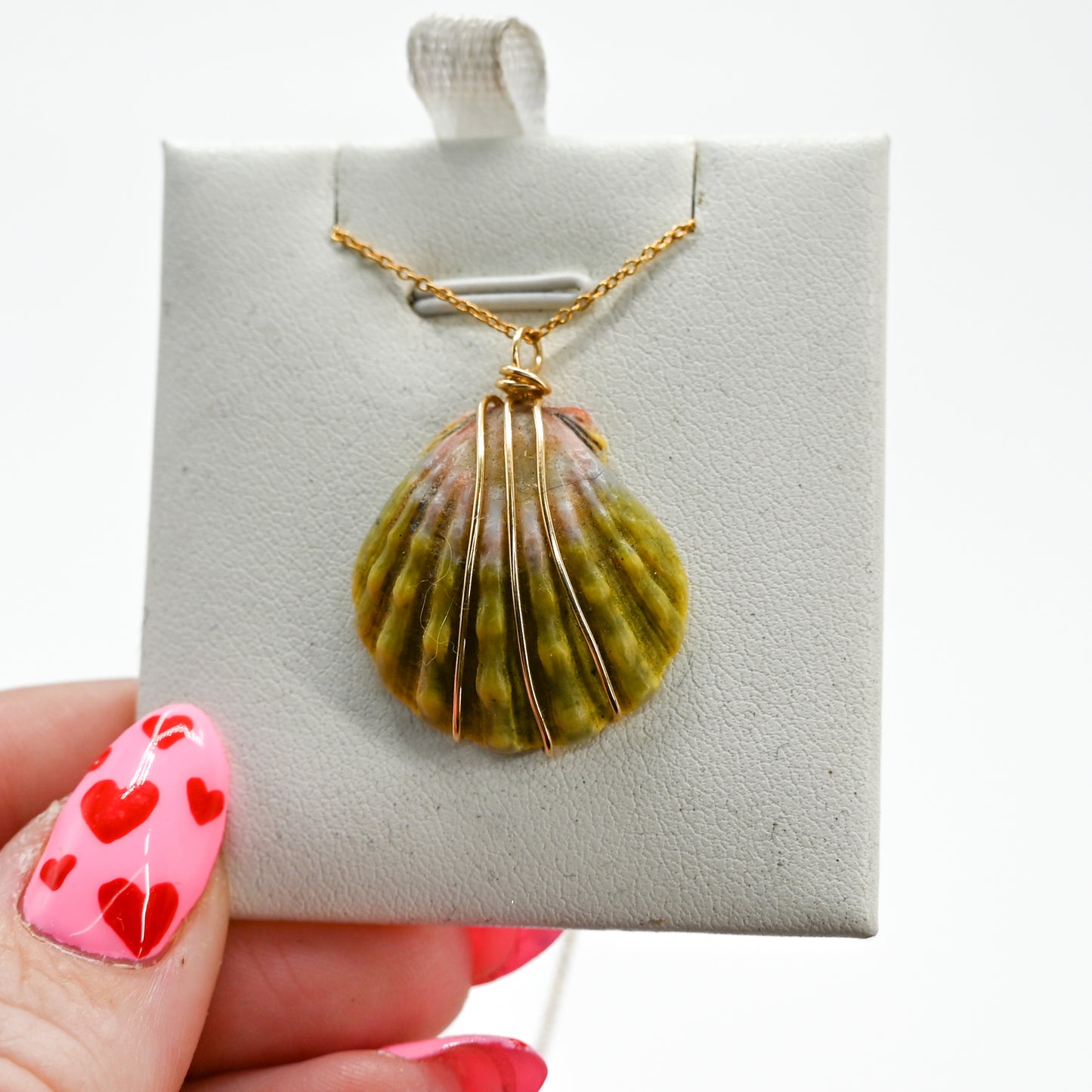 Gold fill hawaiian moonrise shell necklace