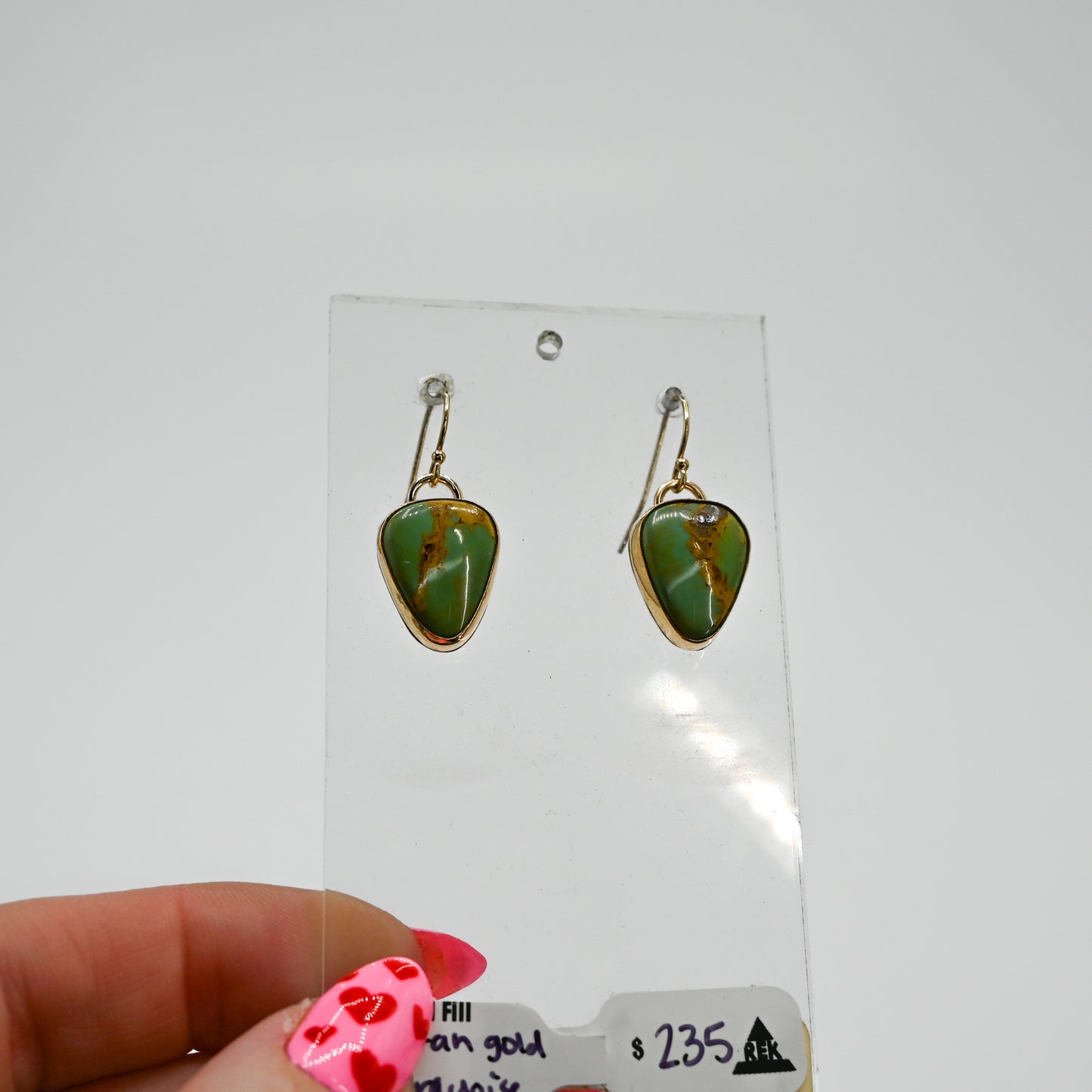 Gold fill sonoran gold turquoise earrings