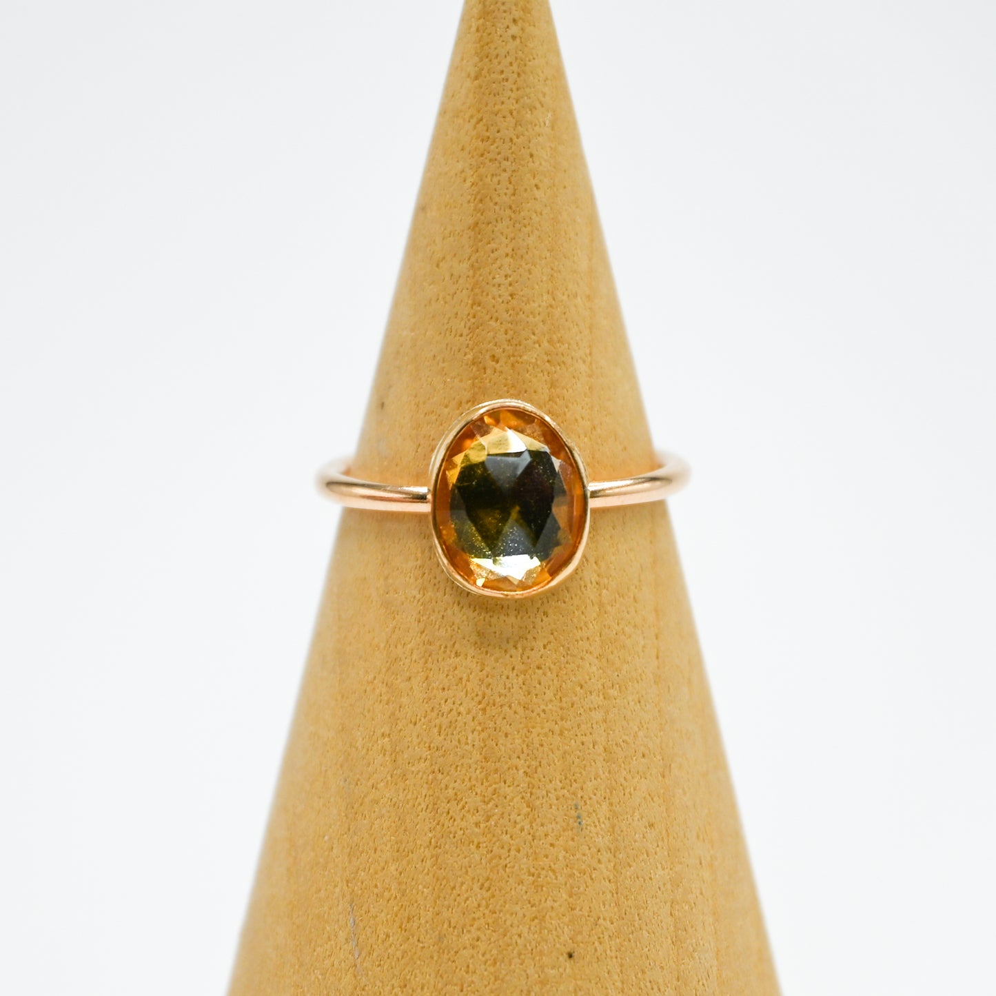 Gold fill rose cut citrine size 7