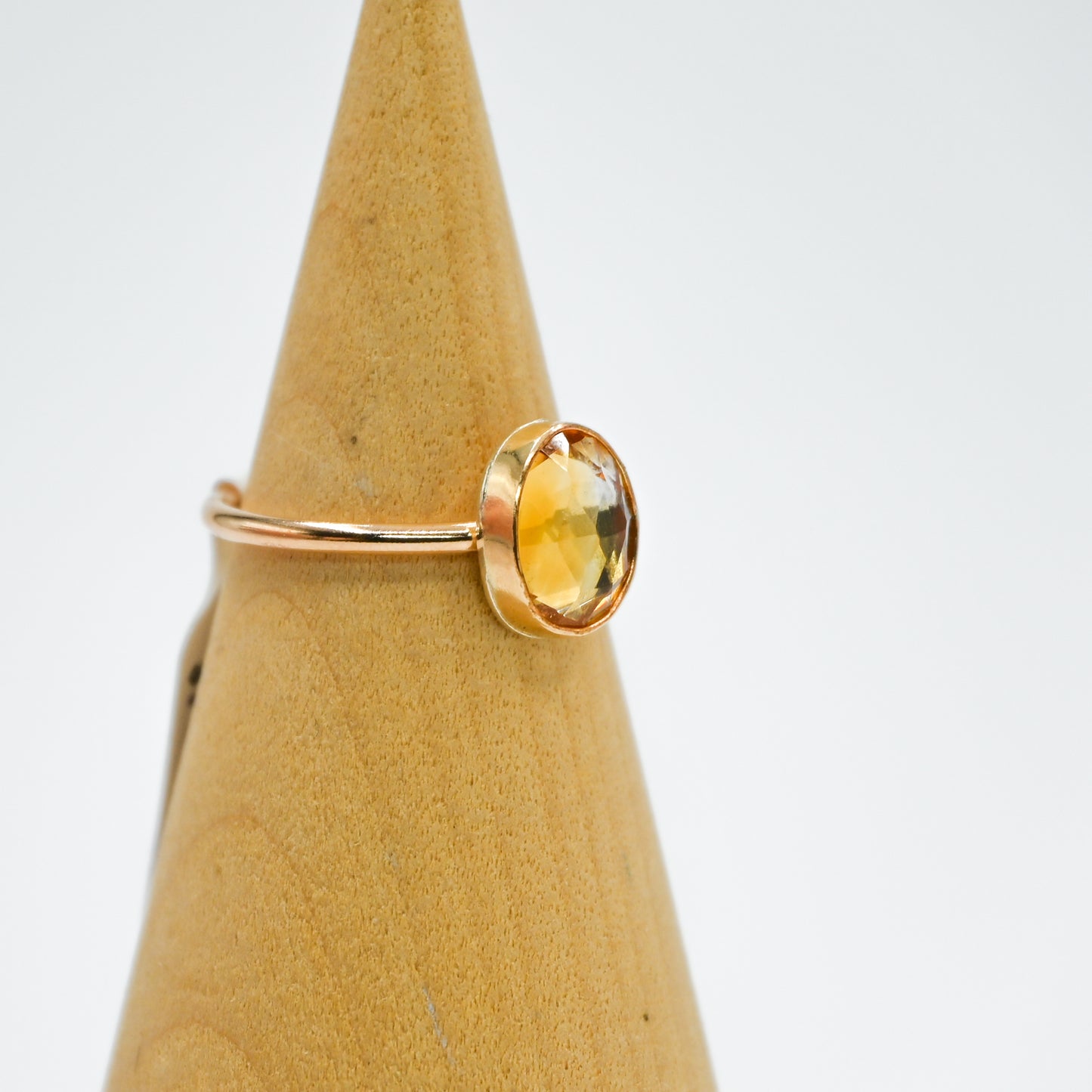 Gold fill rose cut citrine size 7