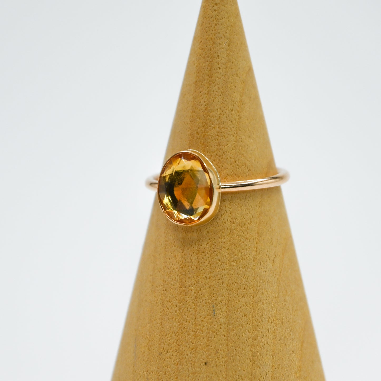 Gold fill rose cut citrine size 7