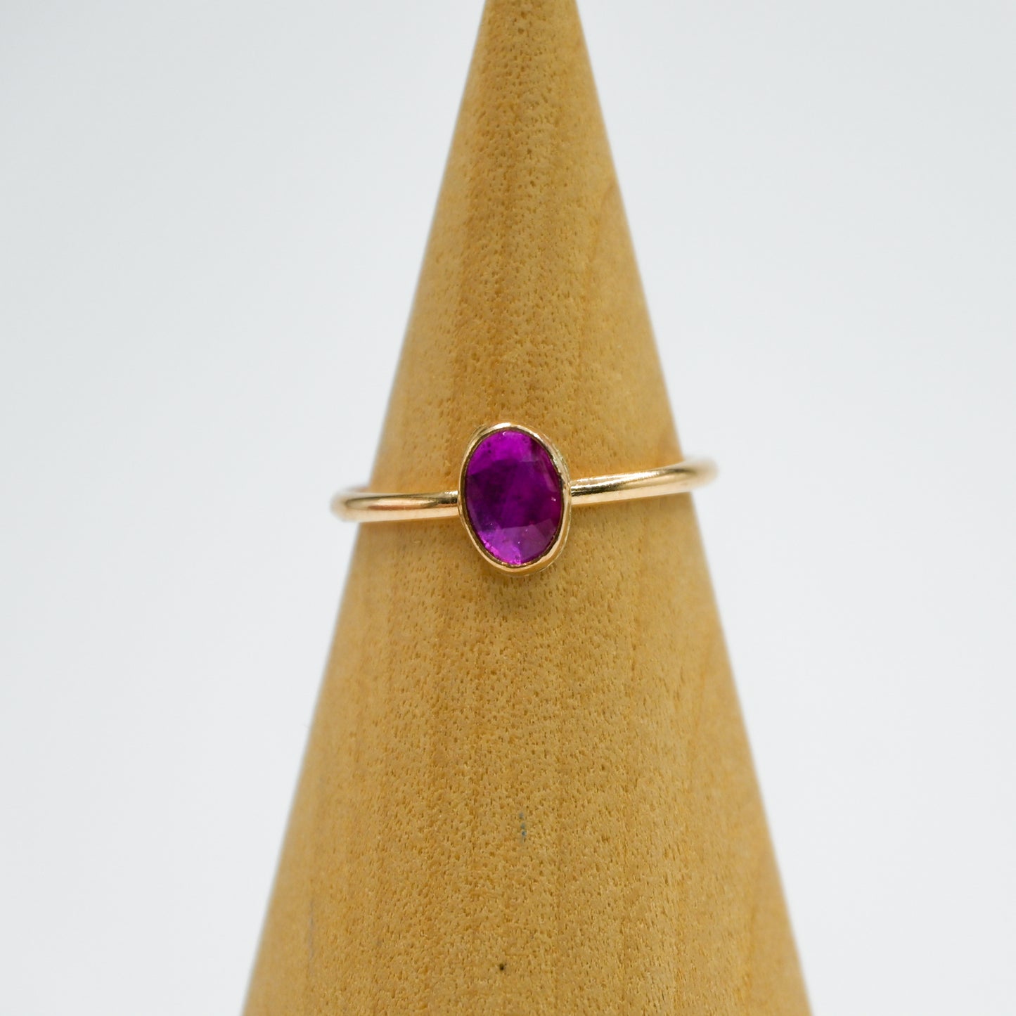 Gold fill rose cut ruby size 7.25