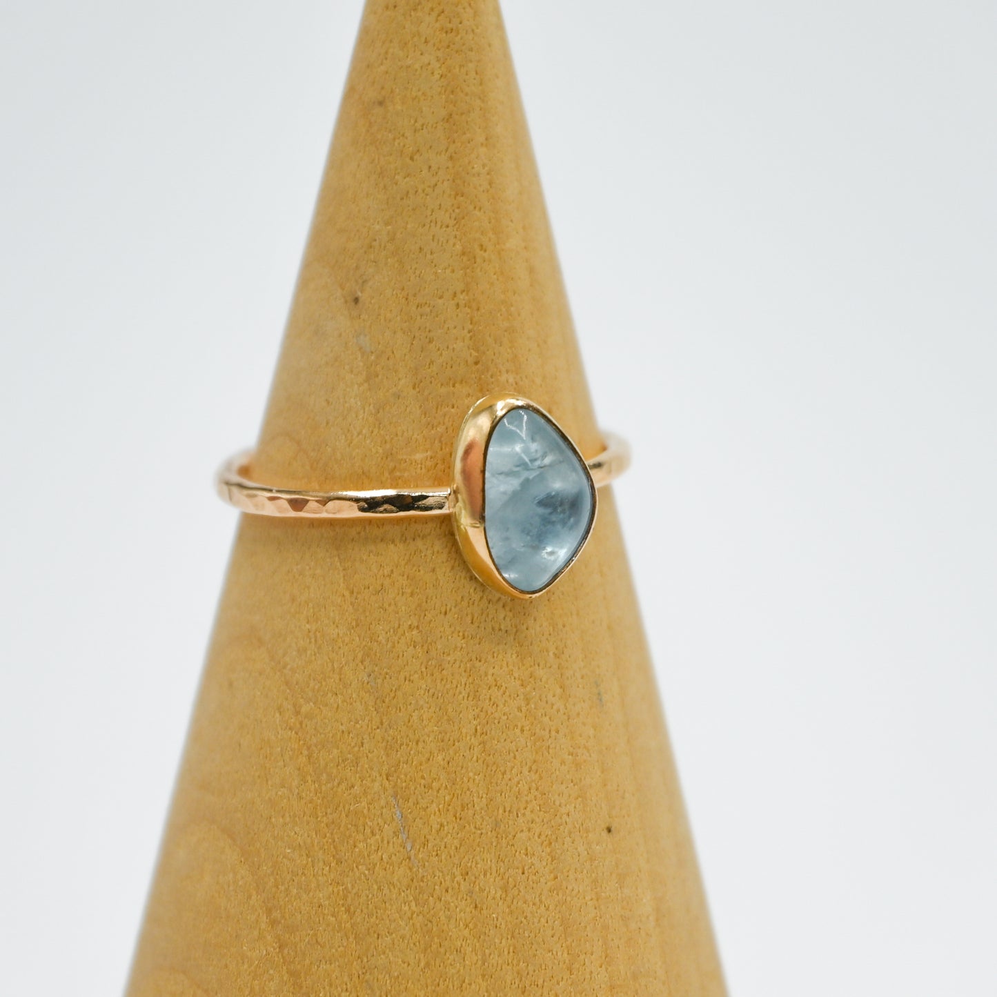 Gold fill aquamarine size 10.25
