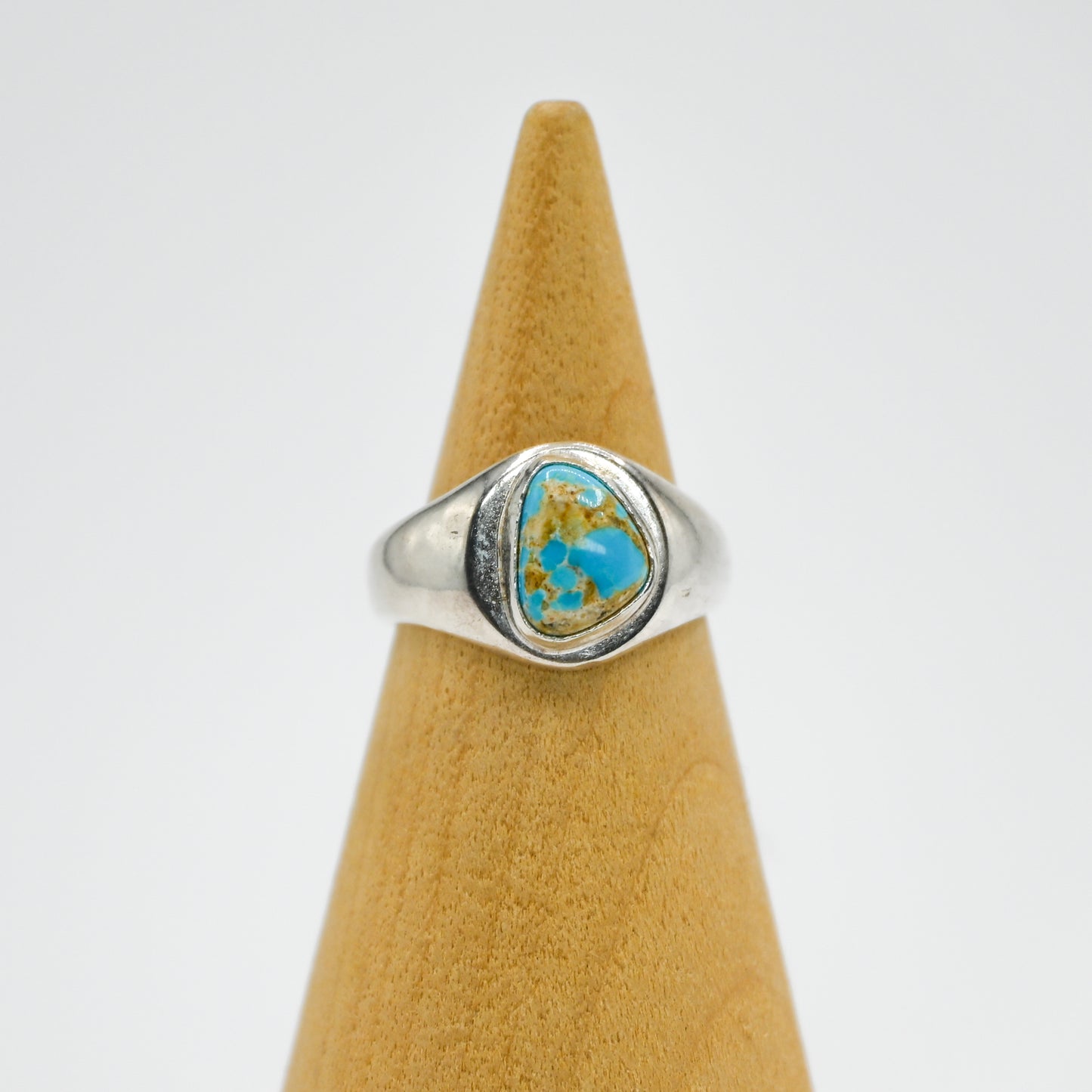 Signet ring with az south hill turquoise size 5