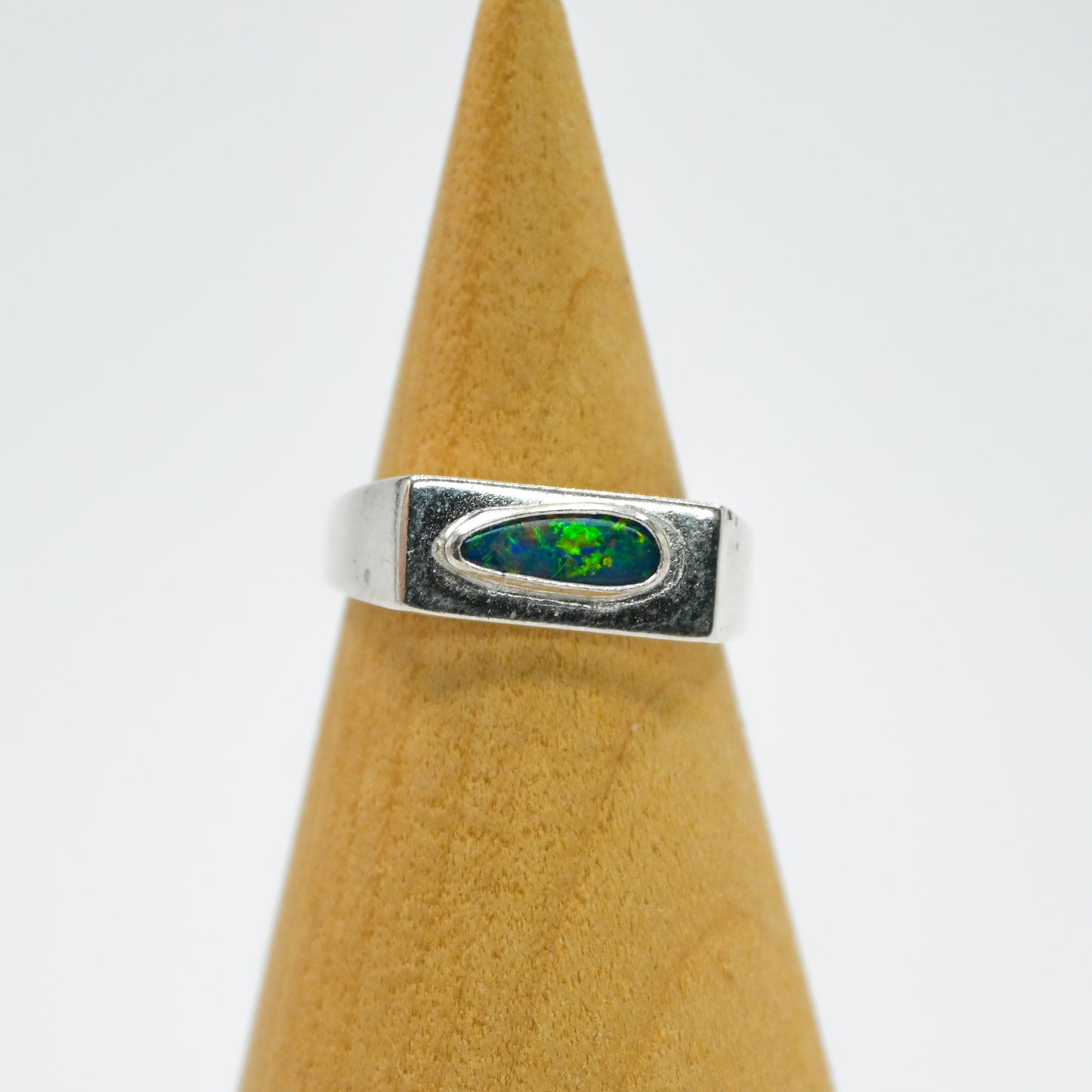 Signet with Australian opal size 7