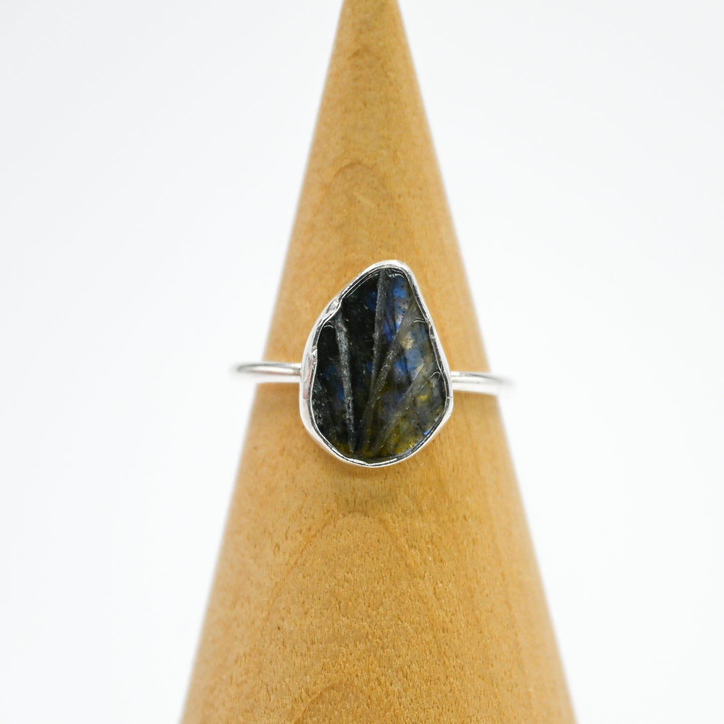 Hand carved labradorite size 7