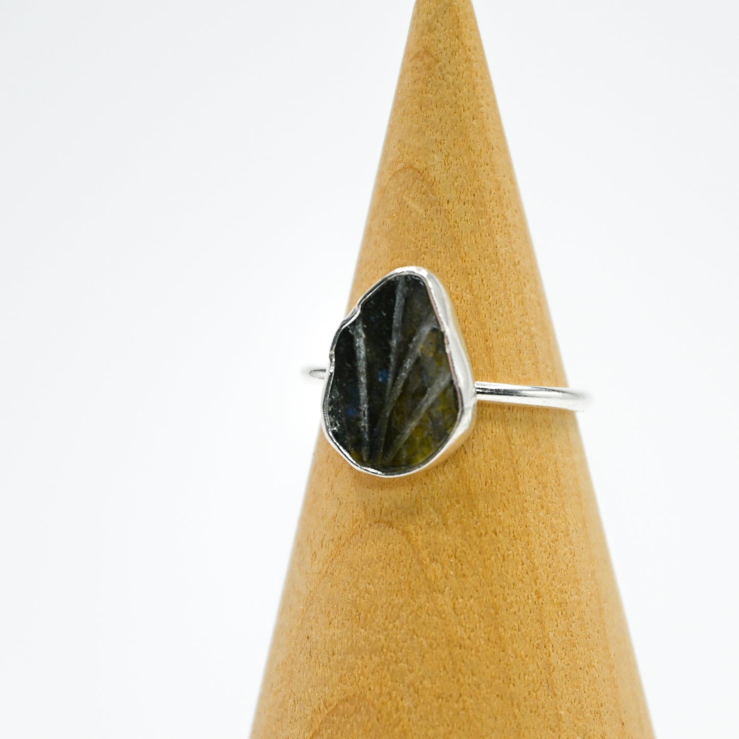 Hand carved labradorite size 7