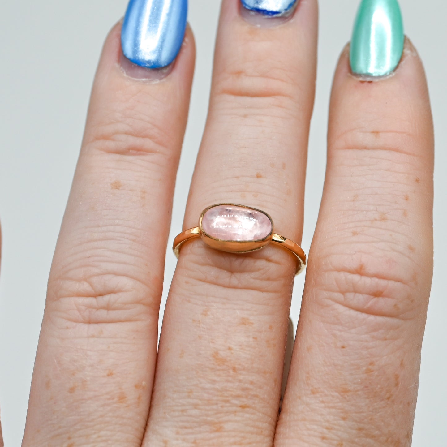 Gold fill horizontal morganite size 6.75