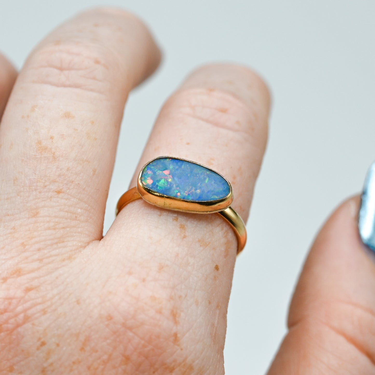 Gold fill Australian opal size 9.5