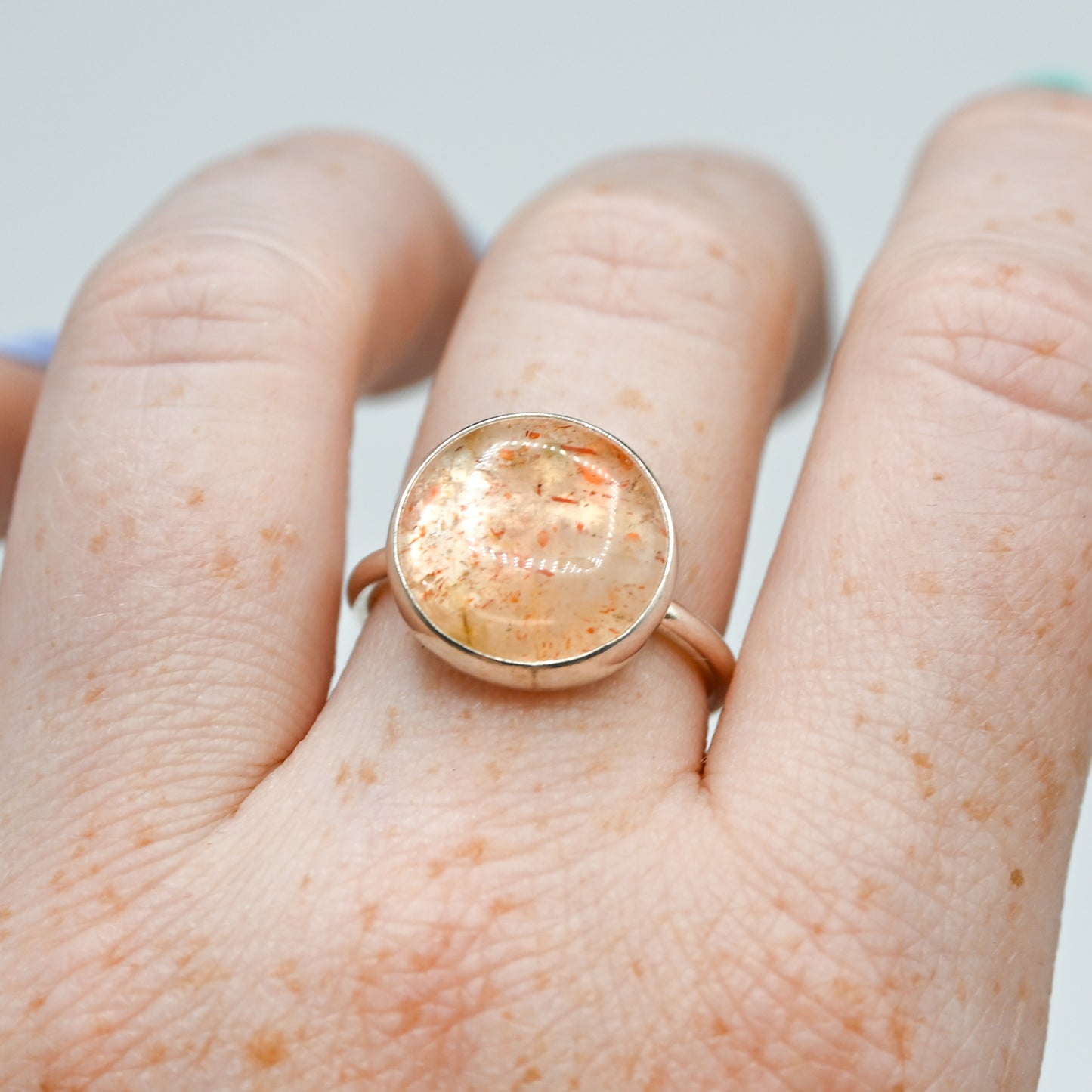 XL round sunstone size 8.25