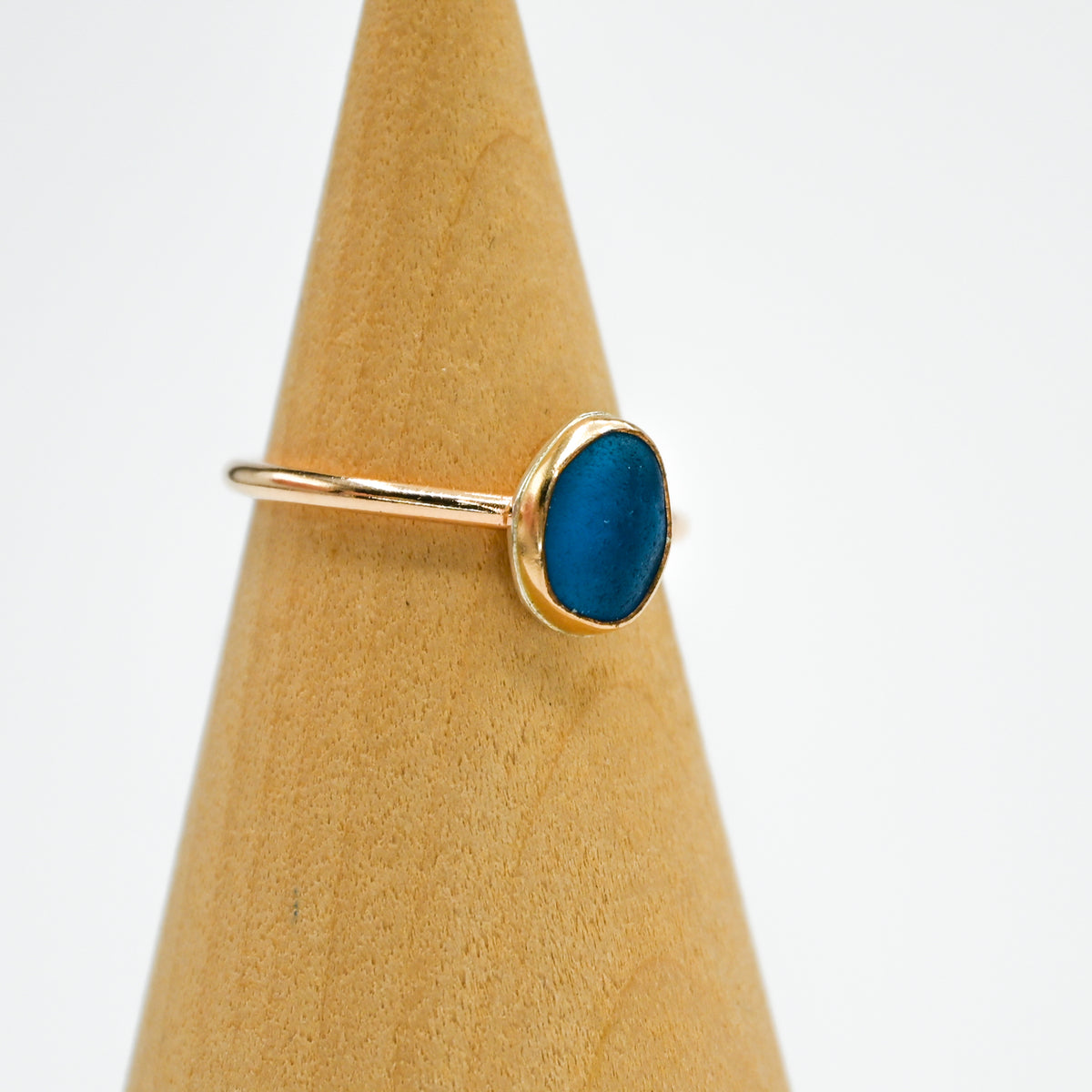 Gold fill super rare teal turquoise size 7.25