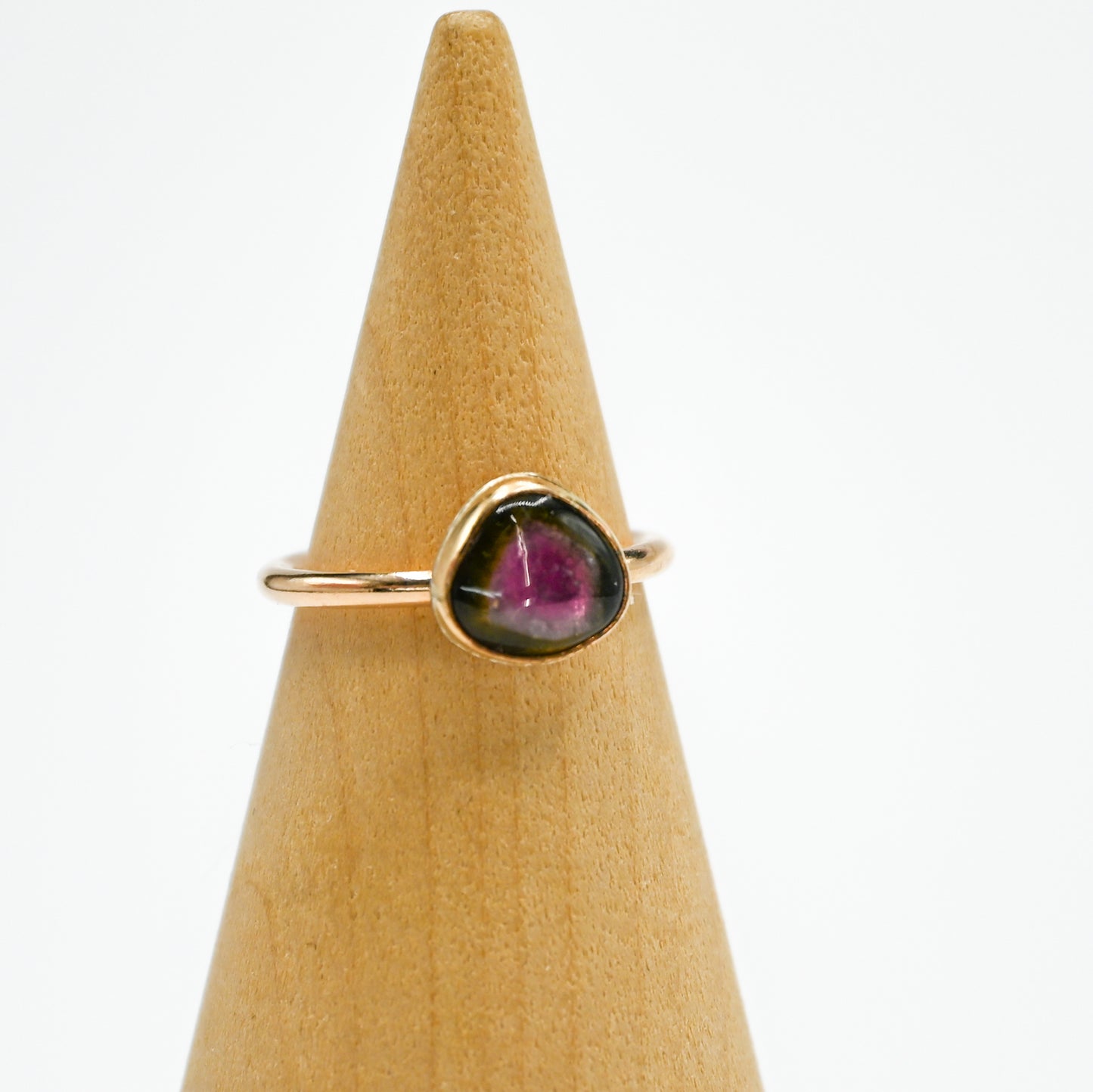 Gold fill watermelon tourmaline size 4