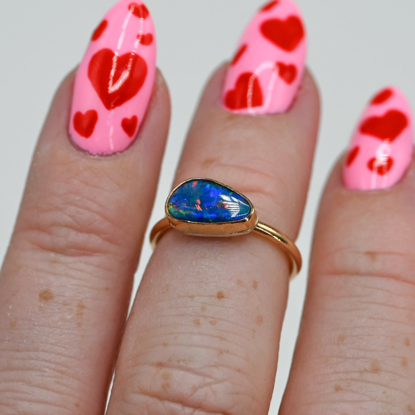 Gold fill horizontal Australian opal size 4.25