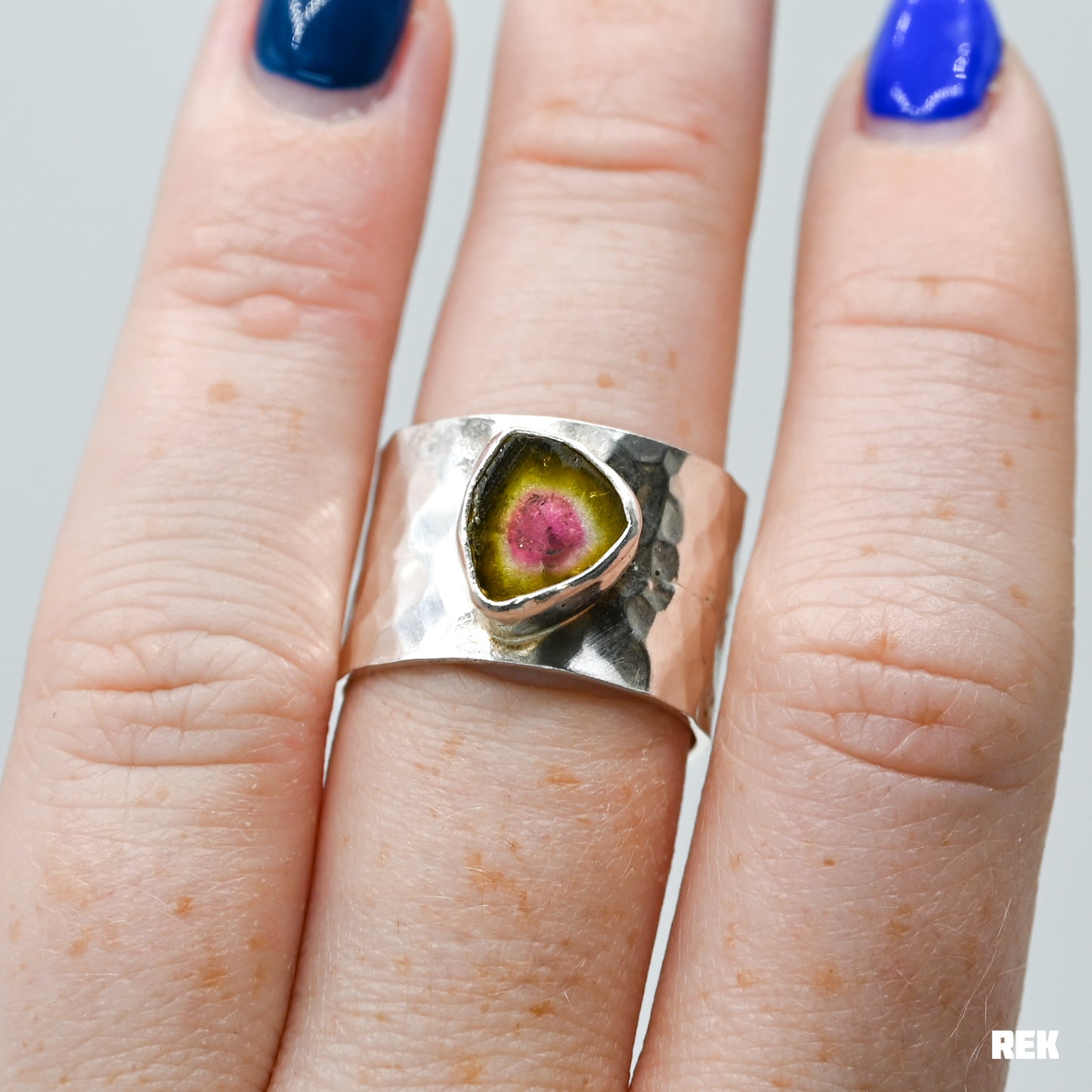 Wide band watermelon tourmaline size 8.5
