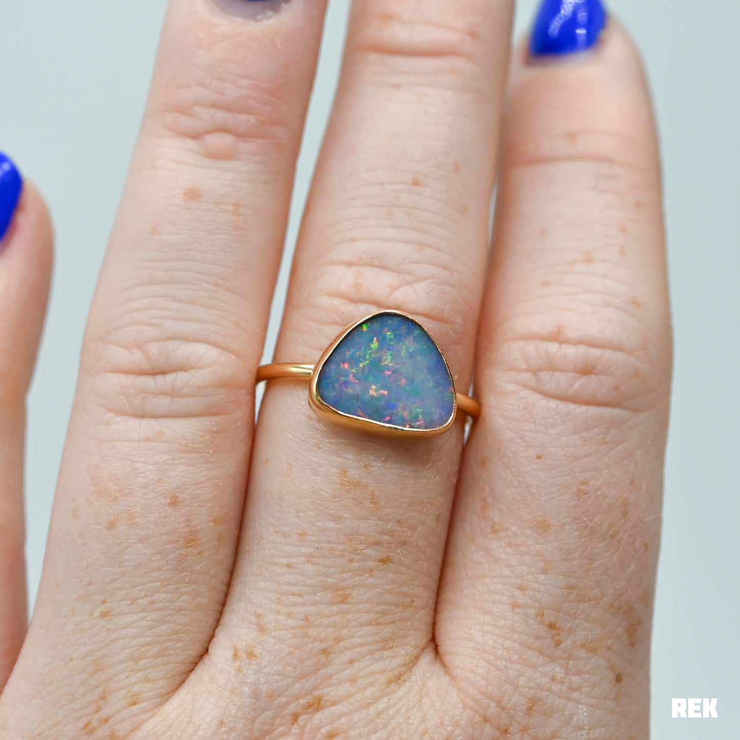 Gold fill Australian opal size 8.25
