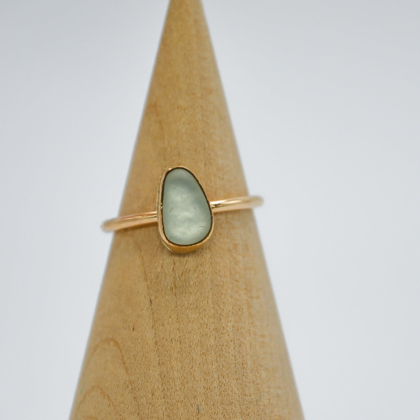 Gold fill UV sea glass size 7.25