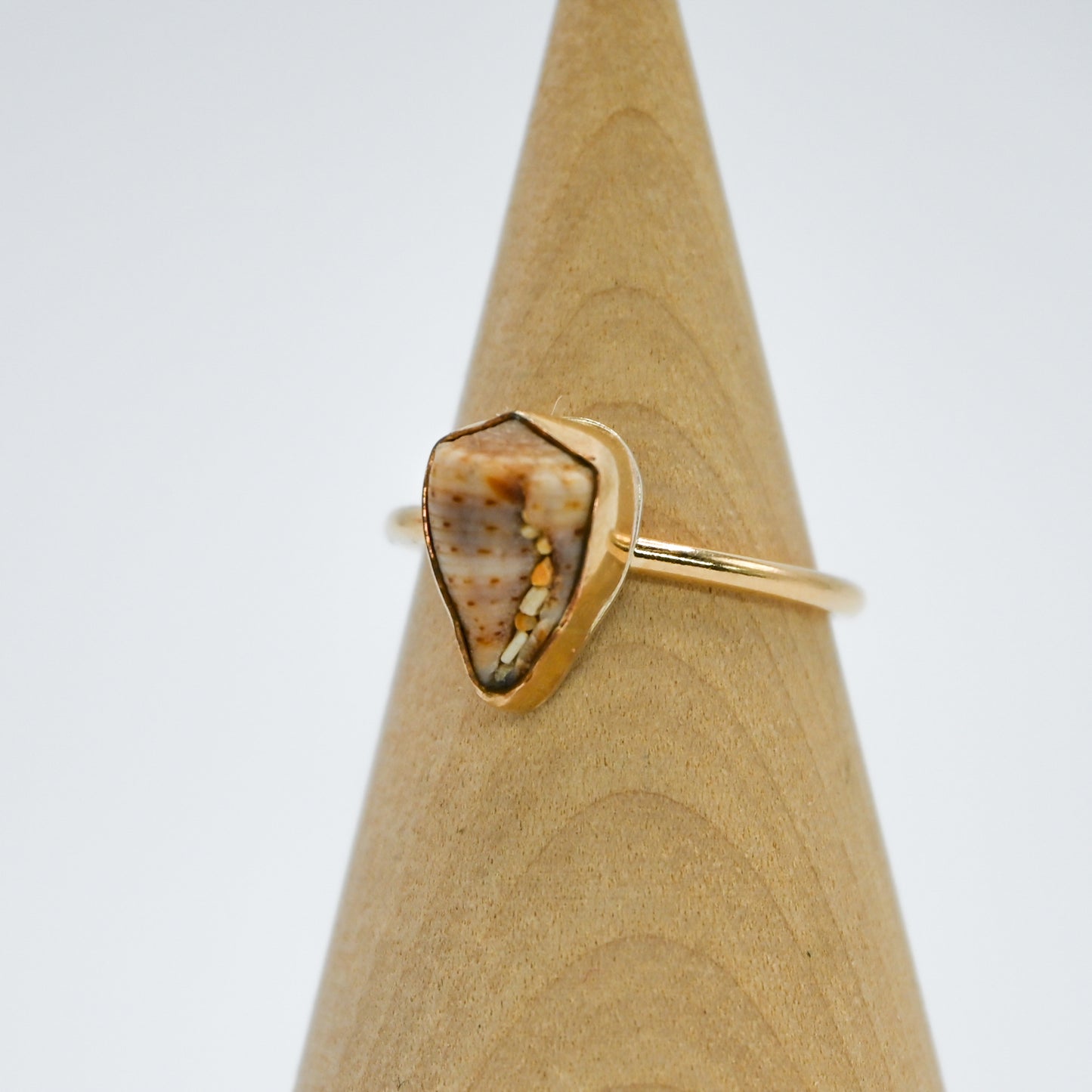 Gold fill cone shell size 7