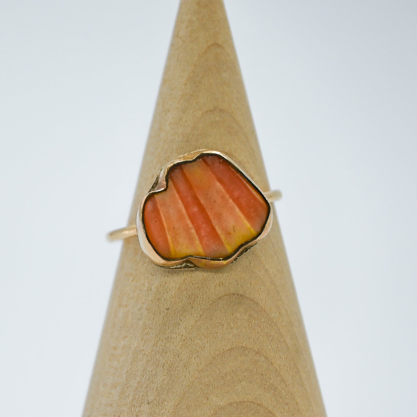 Gold fill Hawaiian sunrise shell chip size 8