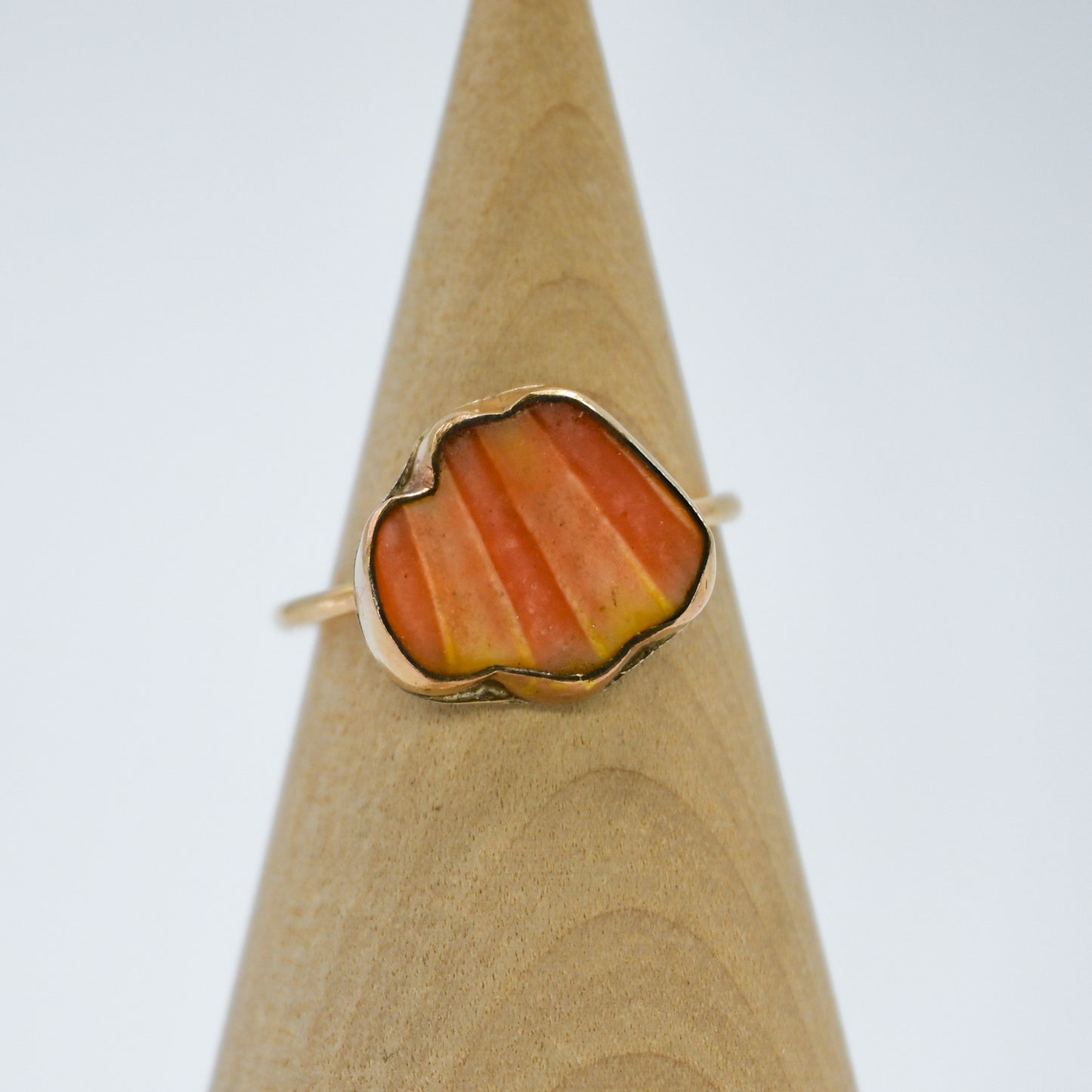 Gold fill Hawaiian sunrise shell chip size 8