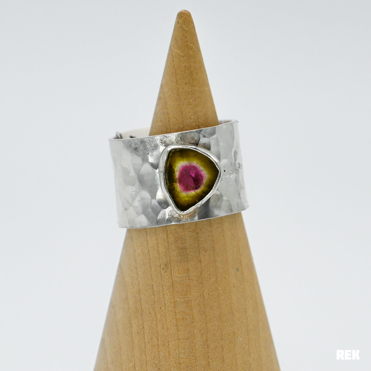 Wide band watermelon tourmaline size 8.5