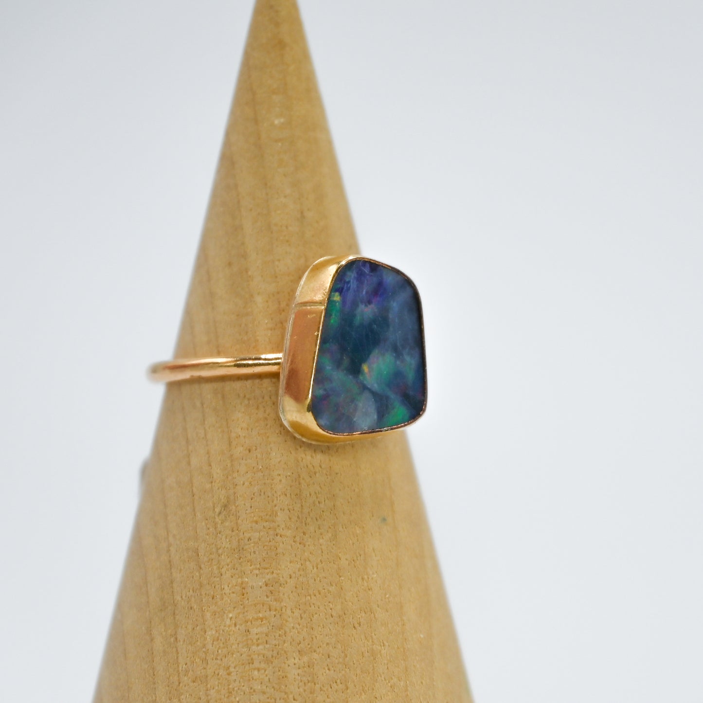 Gold fill Australian opal size 6