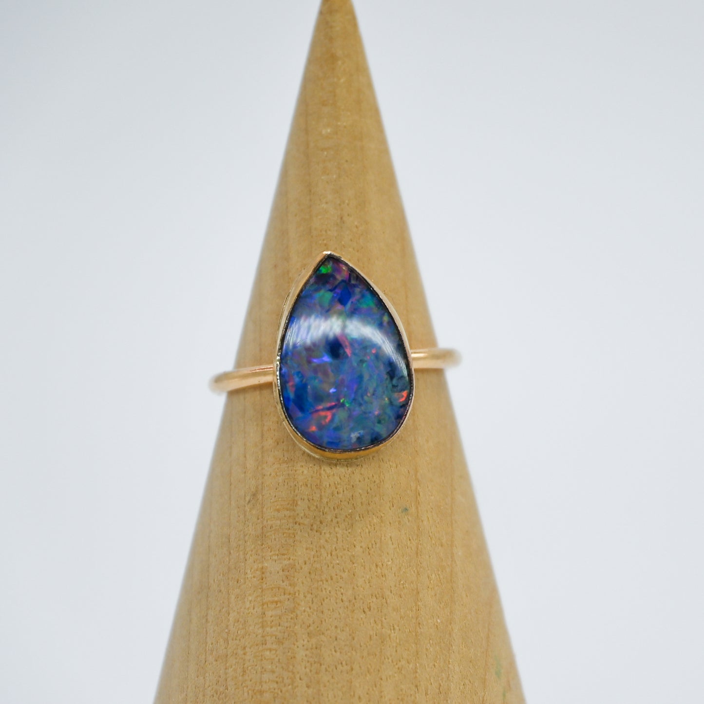 Gold fill Australian opal size 6.25