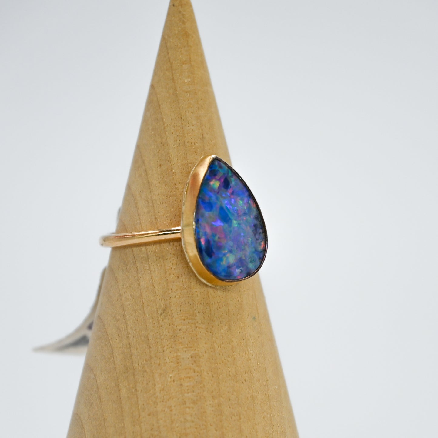 Gold fill Australian opal size 6.25