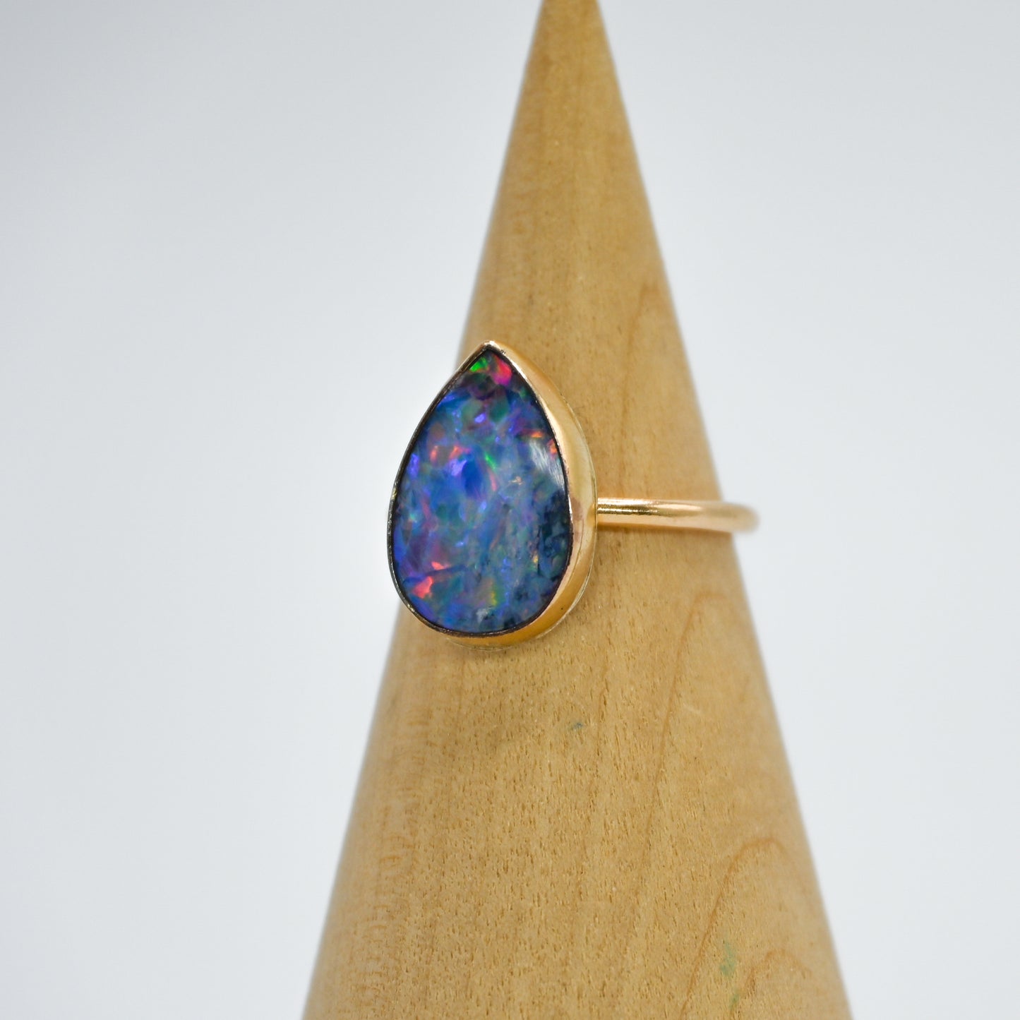 Gold fill Australian opal size 6.25