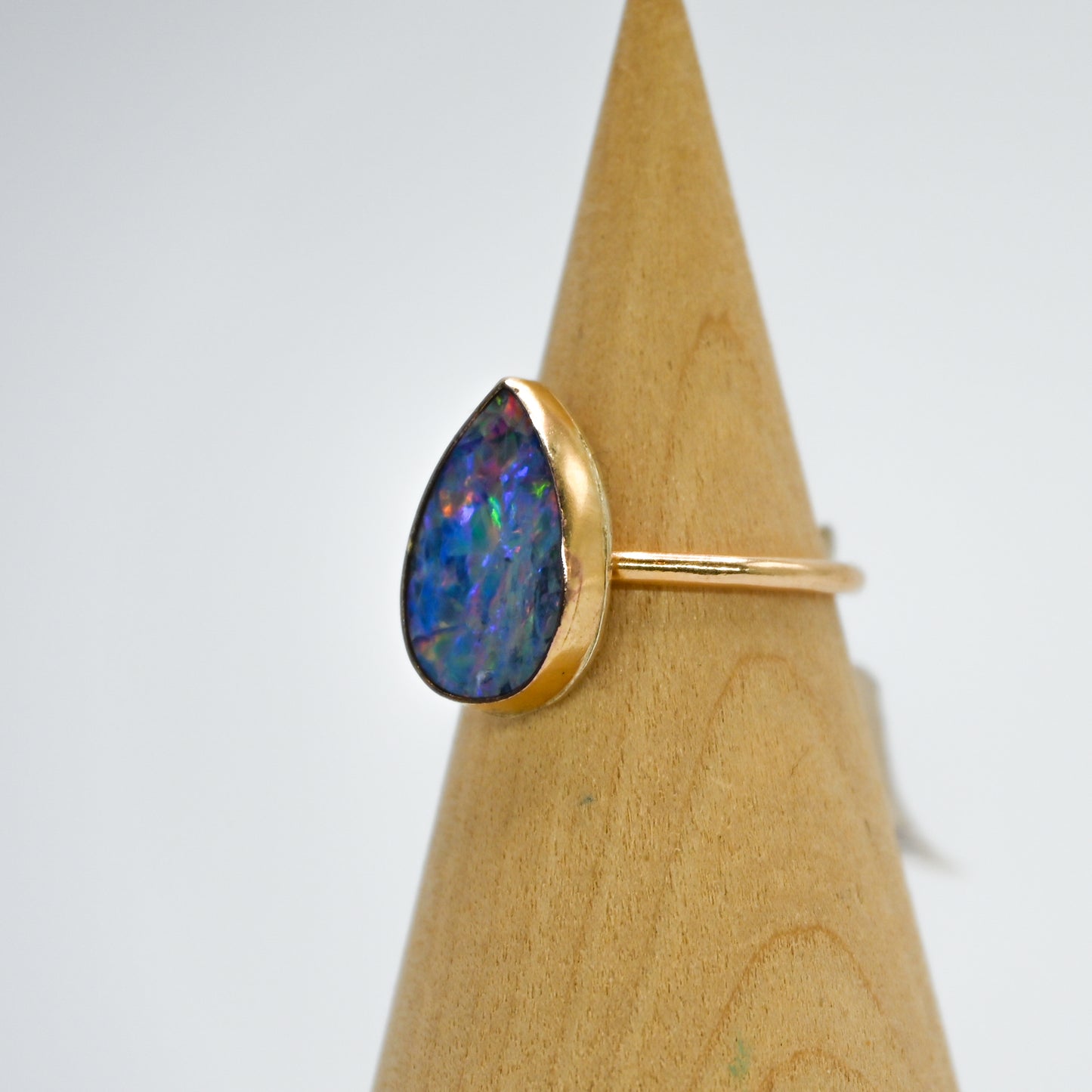 Gold fill Australian opal size 6.25