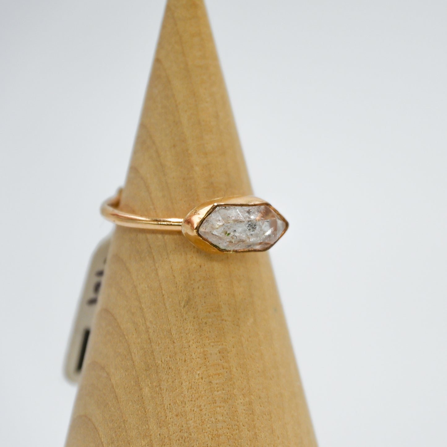 Gold fill horizontal herkimer diamond size 6.25