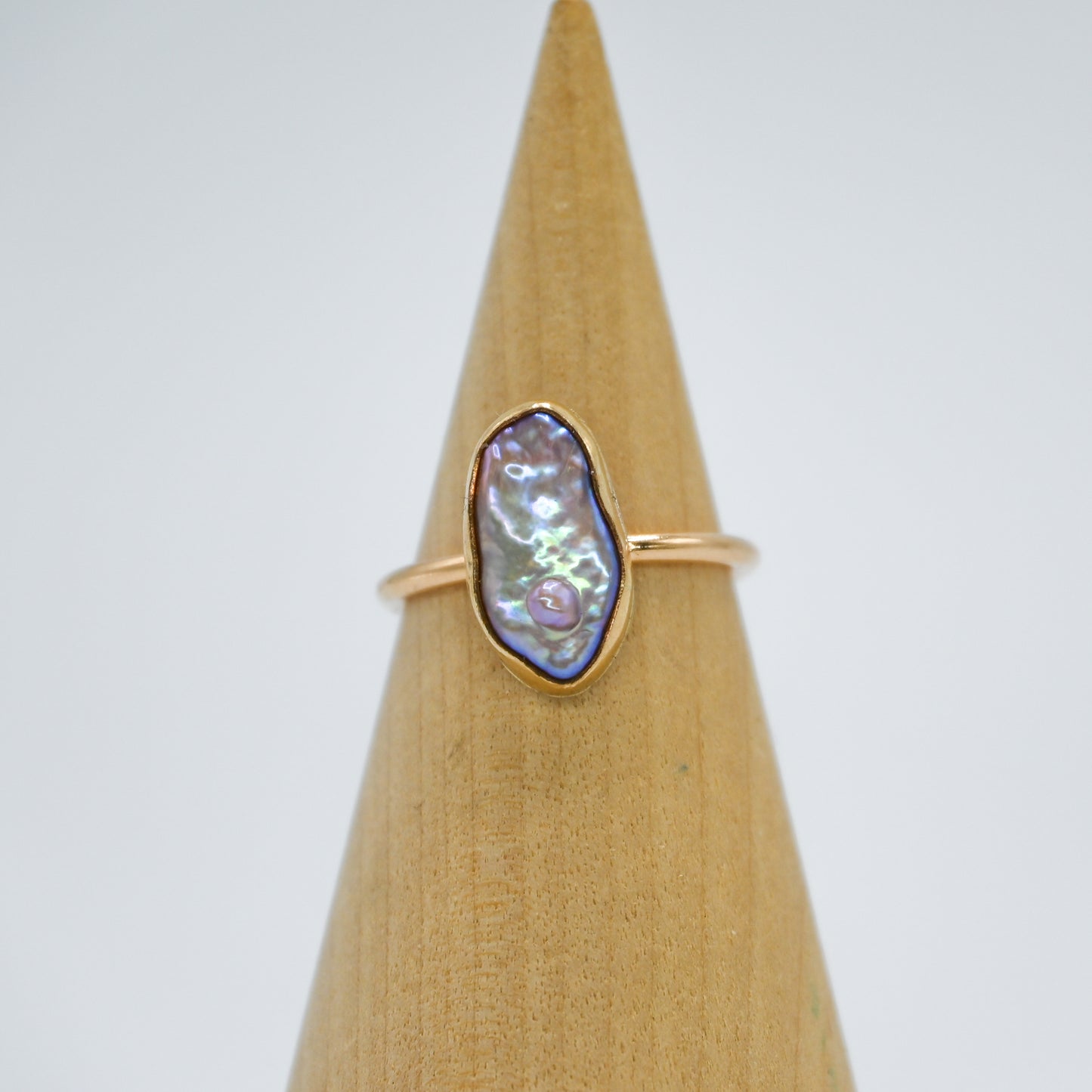 Gold fill edison keshi pearl size 6.75