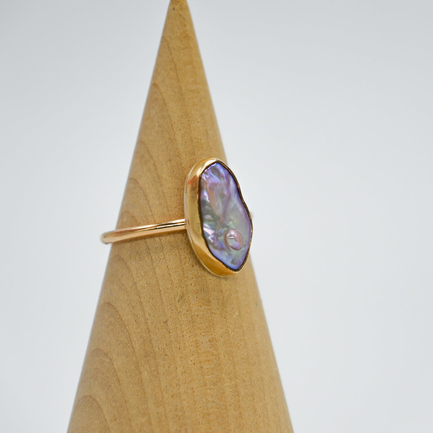 Gold fill edison keshi pearl size 6.75