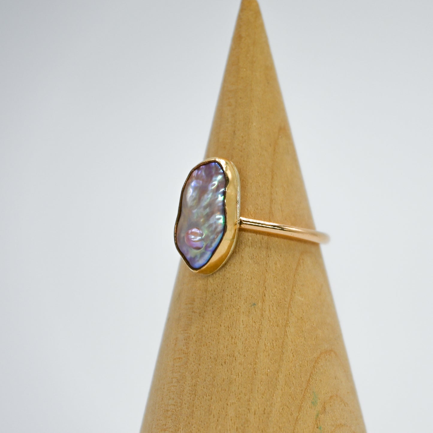 Gold fill edison keshi pearl size 6.75