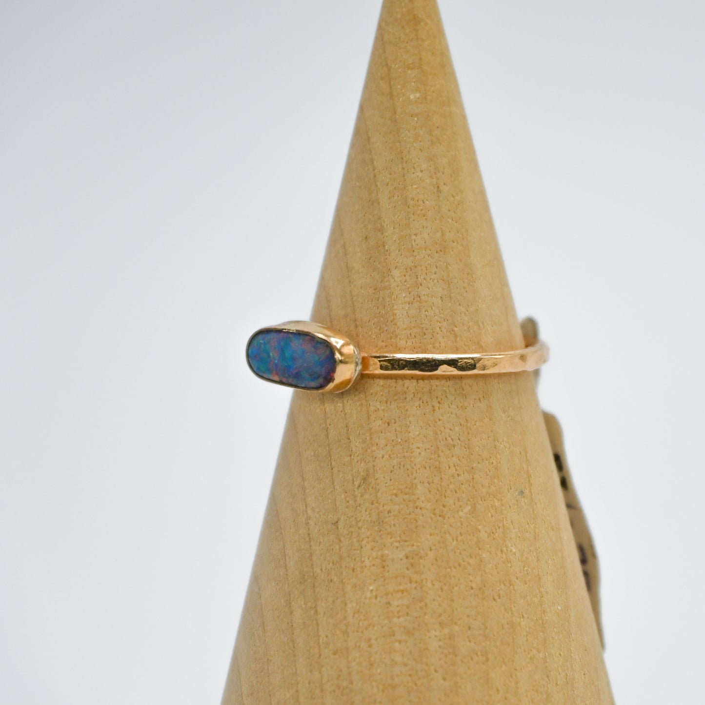 Gold fill horizontal Australian opal size 6.75