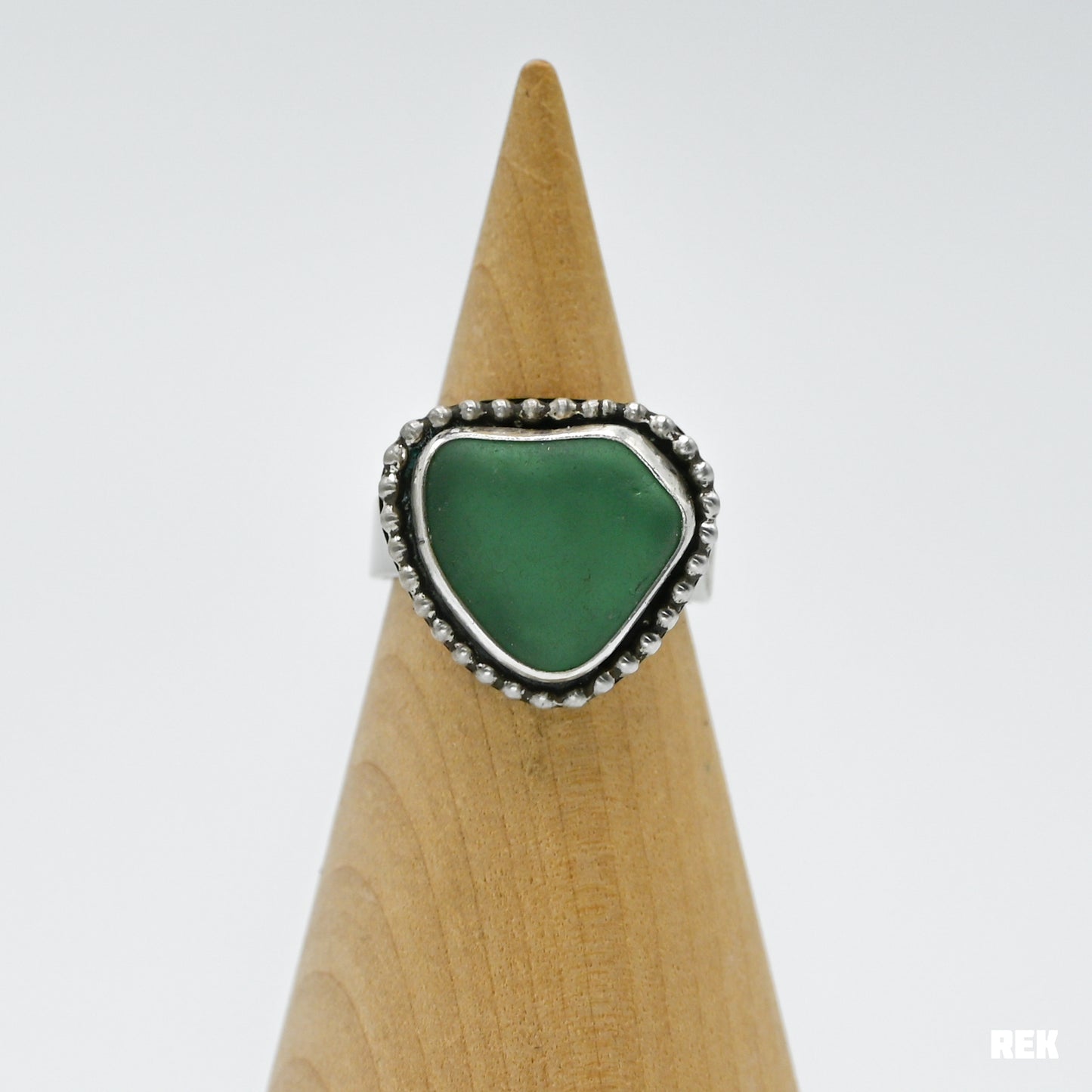 Large teal sea glass size 7