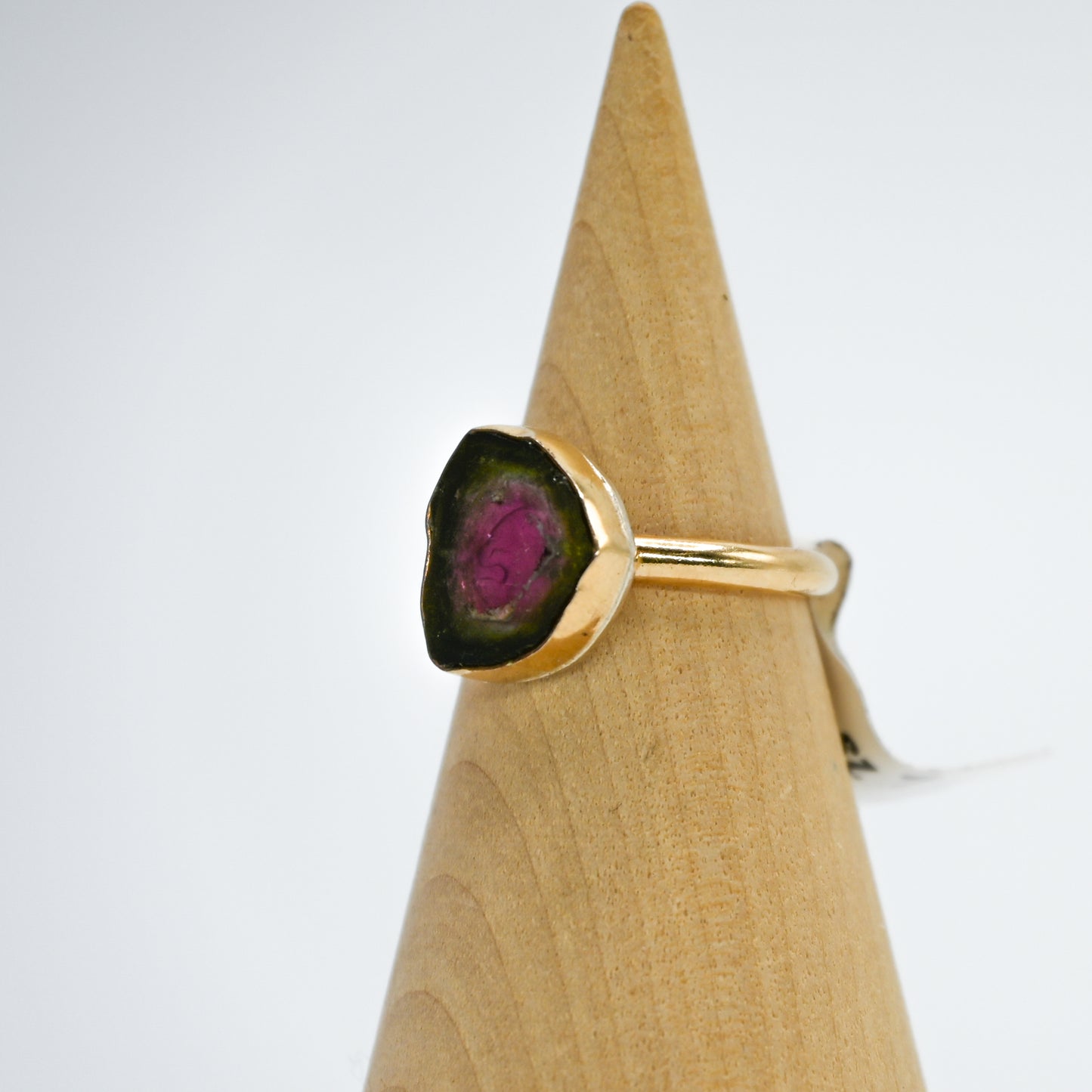 Gold fill watermelon tourmaline size 7