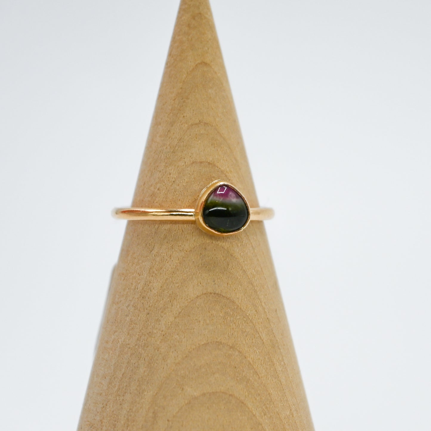 Gold fill watermelon tourmaline size 7