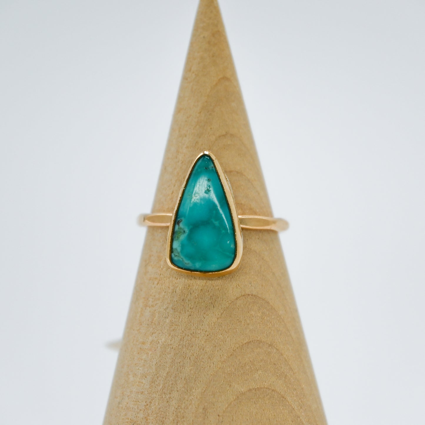 Gold fill campitos turquoise size 7
