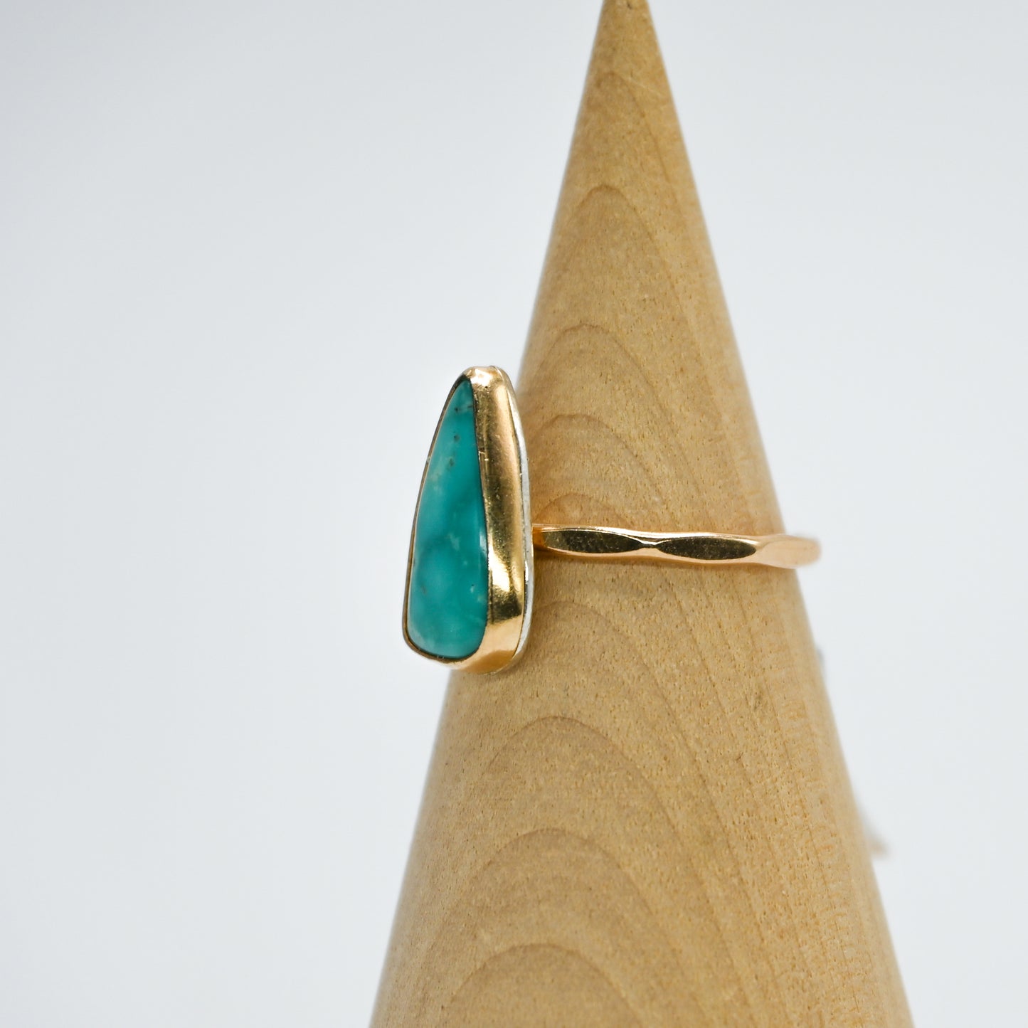 Gold fill campitos turquoise size 7