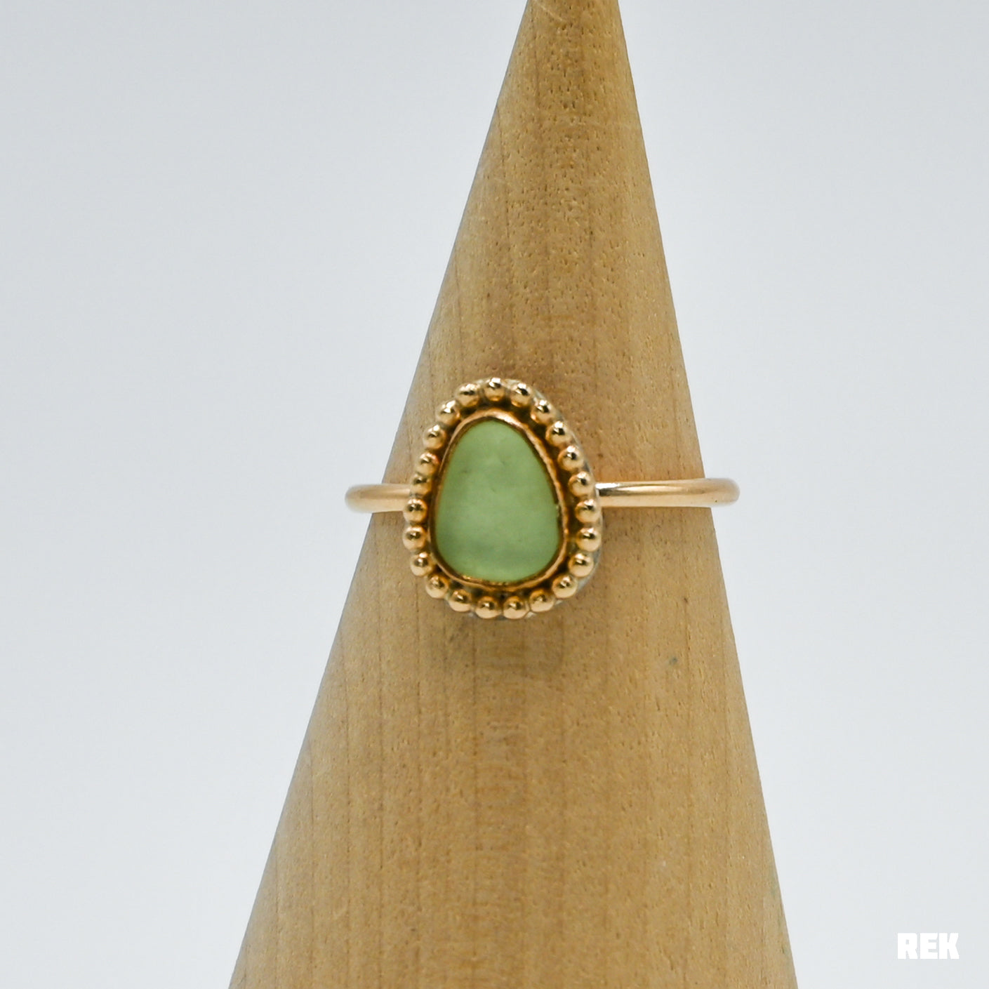 Gold fill UV sea glass size 8