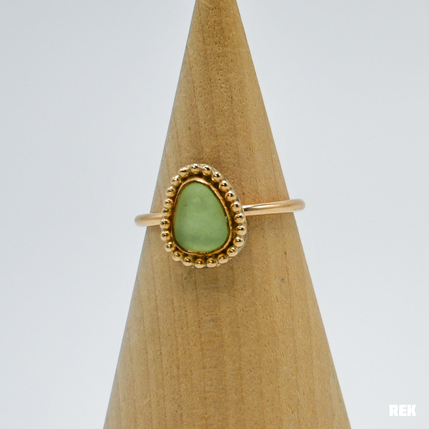 Gold fill UV sea glass size 8