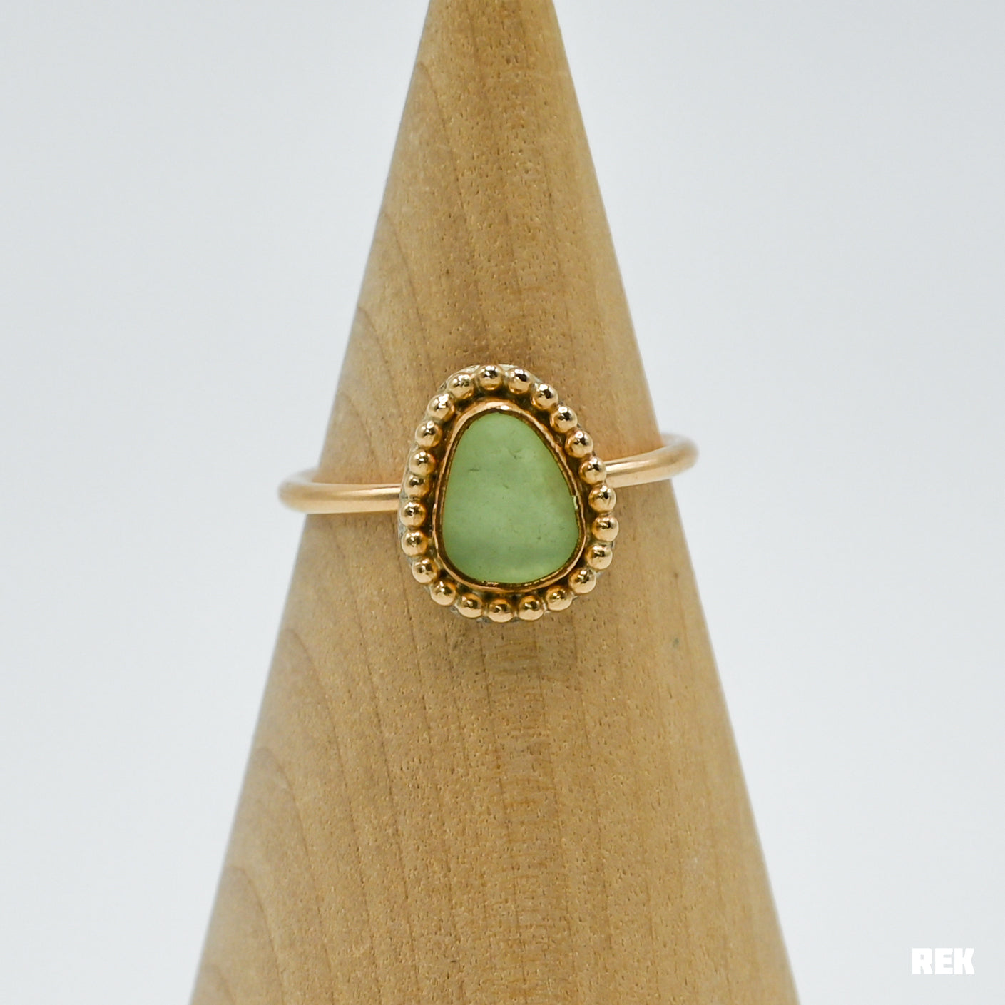 Gold fill UV sea glass size 8
