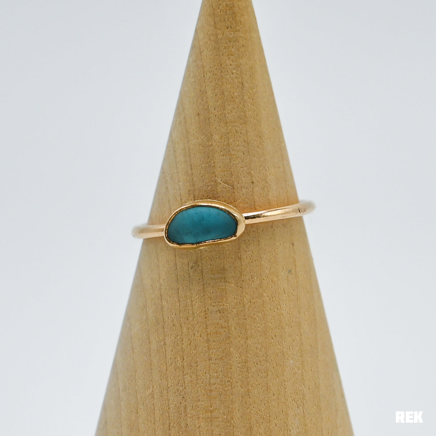 Gold fill horizontal aqua sea glass size 9.5
