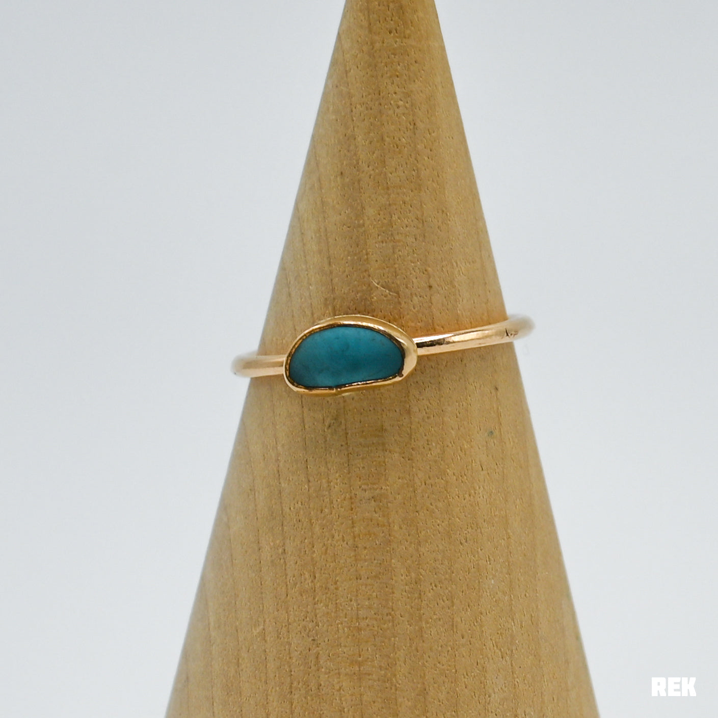 Gold fill horizontal aqua sea glass size 9.5