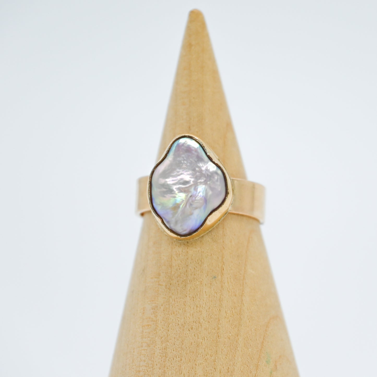 Gold fill edison keshi pearl size 7.5
