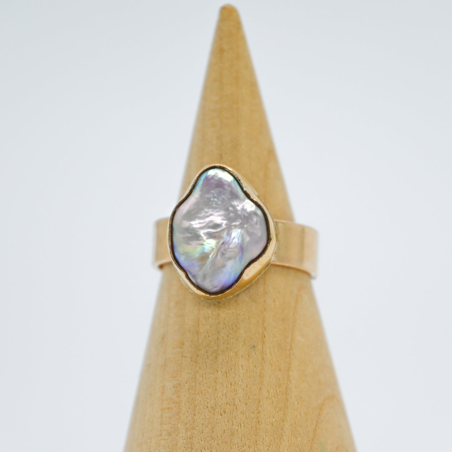 Gold fill edison keshi pearl size 7.5
