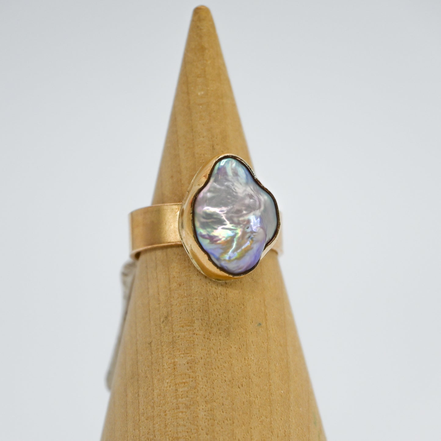 Gold fill edison keshi pearl size 7.5